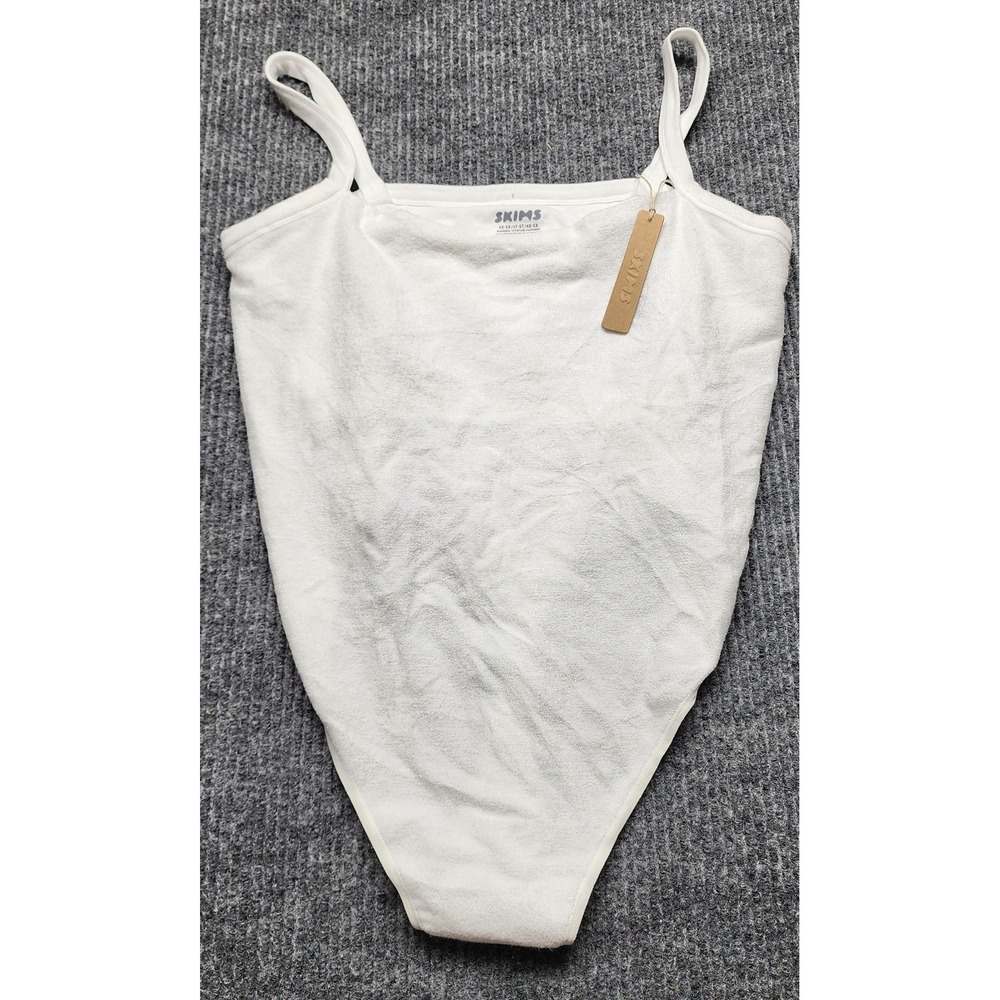 Skims Terry Lounge Bodysuit Snow White 4X 5X NWT